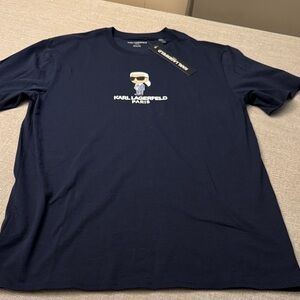 Karl Lagerfeld Paris Men’s / Black OR Blue Graphic Logo T-SHIRT / NWT